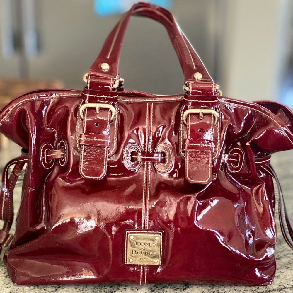 Dooney & Bourke patent leather satchel.